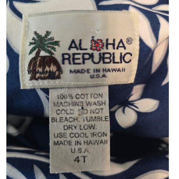 Aloha Republic Floral Hawaiian Hybiscus Sleeveless Girls Dress 4T - Picture 3 of 3